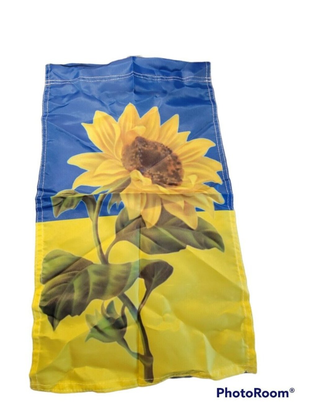 We Stand With Ukraine Garden Flag  Sunflower Ukrainian Blue Yellow Ripstop Nylon